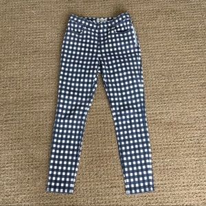 Madewell gingham 9” High Riser Skinny Crop 26